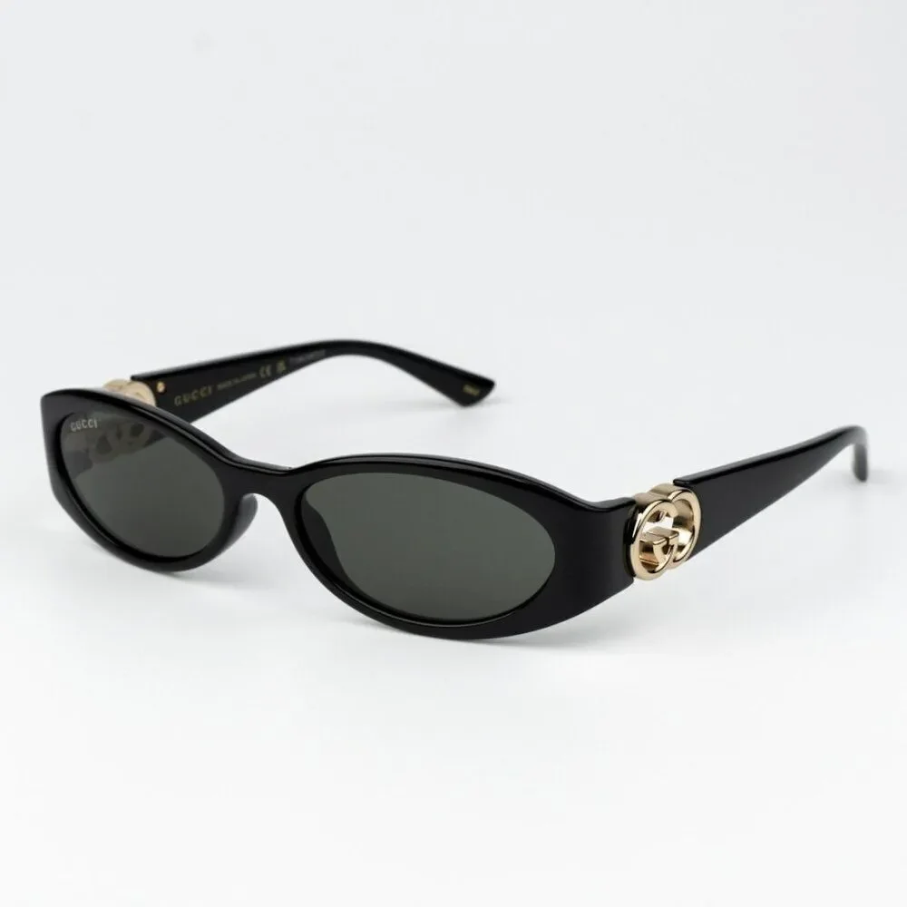 Gucci Men Sunglasses Black Grey Oval GG1660S 001 BRAND NEW